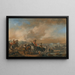 Cavalerie en beweging Een belegerde versterking in de verte - Philips Wouwerman — ingelijst kunstwerk aan de muur
