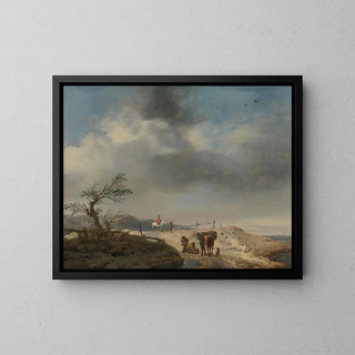 Philips Wouwerman - Dune Landscape With Figures.webp