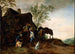 Halte de cavaliers à une auberge - Philips Wouwerman — weergave van het kunstwerk