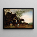 Halte de cavaliers à une auberge - Philips Wouwerman — ingelijst kunstwerk aan de muur