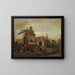 van de markt met jongleurs - Philips Wouwerman — ingelijst kunstwerk aan de muur