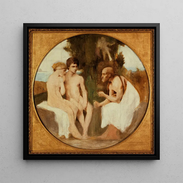 Philtas instruisant Daphnis et Chloé - Jules Élie Delaunay