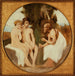 Philtas die Daphnis en Chloé onderwijst - Jules Élie Delaunay — gepresenteerd in een interieur
