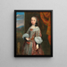 Portret van een jonge vrouw in geborduurde jurk - Pier Francesco Cittadini — ingelijst kunstwerk aan de muur