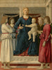 van het Madonna en Kind met vier engelen - Piero della Francesca — weergave van het kunstwerk