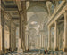Binnenkant van de kerk van de Madeleine naar het ontwerp van Contant d'Ivry - Pierre-Antoine Demachy — weergave van het kunstwerk