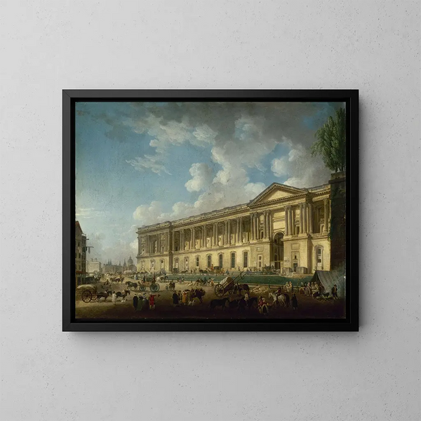 La colonnade du Louvre nouvellement dégagée - Pierre-Antoine Demachy — framed artwork on a wall