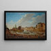 L'île Louviers en de punt van het eiland Saint-Louis gezien vanaf de haven Saint-Paul, haven van de Célestins - Pierre-Antoine Demachy — ingelijst kunstwerk aan de muur