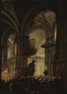 Preek van een kapucijn in de Sint-Rochuskerk - Pierre-Antoine Demachy — weergave van het kunstwerk