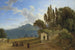 Moines voor het meer van Nemi, Italië - Pierre-Athanase Chauvin — weergave van het kunstwerk