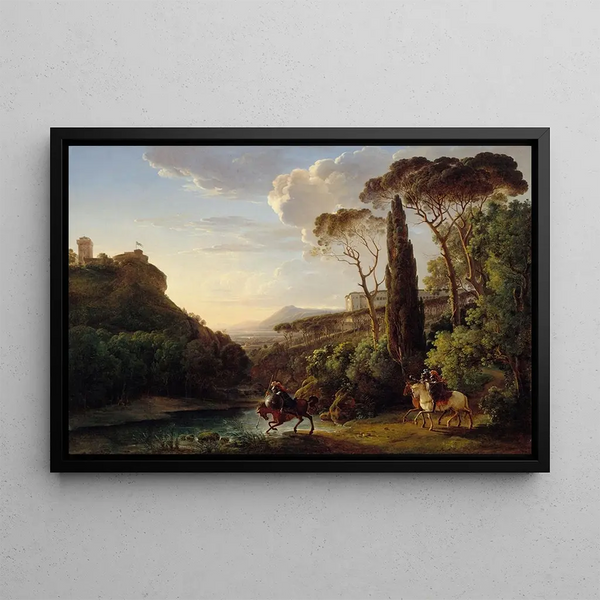 PierreAthanase Chauvin - Paysage dItalie avec trois chevaliers.webp