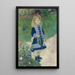 Een meisje met een gietertje - Pierre-Auguste Renoir — ingelijst kunstwerk aan de muur