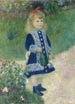 Een meisje met een gietertje - Pierre-Auguste Renoir — weergave van het kunstwerk