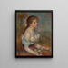 Een jong meisje met madeliefjes - Pierre-Auguste Renoir — ingelijst kunstwerk aan de muur