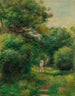 Allée in een bos vrouw met kind in de armen - Pierre-Auguste Renoir — weergave van het kunstwerk