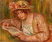 André met hoed lezend - Pierre-Auguste Renoir — weergave van het kunstwerk