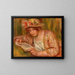 André met hoed lezend - Pierre-Auguste Renoir — ingelijst kunstwerk aan de muur