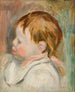 Hoofd van een kind in profiel links - Pierre - Auguste Renoir — weergave van het kunstwerk