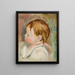 Hoofd van een kind in profiel links - Pierre - Auguste Renoir — ingelijst kunstwerk aan de muur