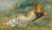 van een liggende badende vrouw met een strooien hoed of vrouw liggend op het gras - Pierre-Auguste Renoir — weergave van het kunstwerk