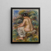 Badende met wasgoed - Pierre-Auguste Renoir — ingelijst kunstwerk aan de muur