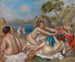 Zwemmen met een krab - Pierre-Auguste Renoir — weergave van het kunstwerk