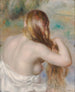 Blonde tressend haar - Pierre-Auguste Renoir — weergave van het kunstwerk
