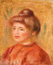 Buste van een vrouw in rood Buste de femme en rouge - Pierre-Auguste Renoir — weergave van het kunstwerk
