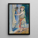 Kind met een vogel Meisje Fleury in Algerijnse kostuum - Pierre-Auguste Renoir — ingelijst kunstwerk aan de muur