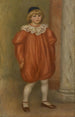Claude Renoir en clownkostuum - Pierre-Auguste Renoir — weergave van het kunstwerk