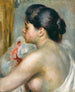 Vrouw met zwart haar - Pierre-Auguste Renoir — weergave van het kunstwerk