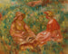 Twee vrouwen in het gras - Pierre-Auguste Renoir — weergave van het kunstwerk