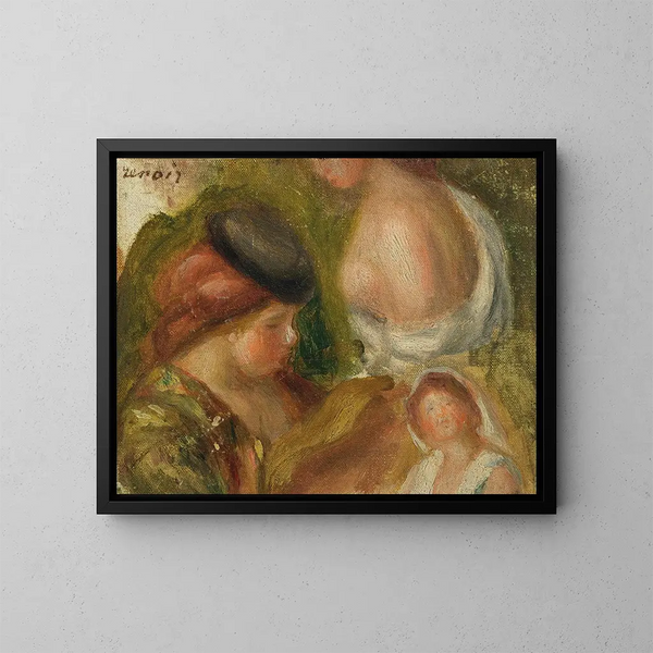 Vrouwestudies - Pierre-Auguste Renoir — ingelijst kunstwerk aan de muur