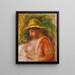Vrouw met hoed - Pierre-Auguste Renoir — ingelijst kunstwerk aan de muur