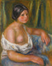 Vrouw in blauw - Pierre-Auguste Renoir — weergave van het kunstwerk