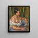 Vrouw in blauw - Pierre-Auguste Renoir — ingelijst kunstwerk aan de muur