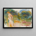 Vrouw naakt en landschap - Pierre-Auguste Renoir — ingelijst kunstwerk aan de muur