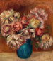 Flowers in een Groene Vaas Fleurs dans un vase vert - Pierre-Auguste Renoir — weergave van het kunstwerk
