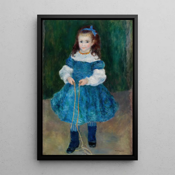 Meis met springtouw Portret van Delphine Legrand - Pierre-Auguste Renoir — ingelijst kunstwerk aan de muur