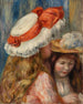 Meisjes met Hoeden Jeugdige meisjes met hoeden - Pierre-Auguste Renoir — weergave van het kunstwerk