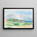 Golfe, zee, groene kliffen - Pierre-Auguste Renoir — ingelijst kunstwerk aan de muur