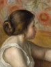 Hoofd van een jonge vrouw - Pierre-Auguste Renoir — weergave van het kunstwerk