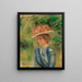 Jonge vrouw met bloemenhoed - Pierre-Auguste Renoir — ingelijst kunstwerk aan de muur