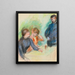 La Conversation - Pierre-Auguste Renoir — ingelijst kunstwerk aan de muur