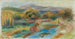 Wasmachine in een landschap - Pierre-Auguste Renoir — weergave van het kunstwerk