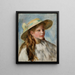 Little Girl With A Hat Jeune Fille Au Chapeau - Pierre-Auguste Renoir — ingelijst kunstwerk aan de muur