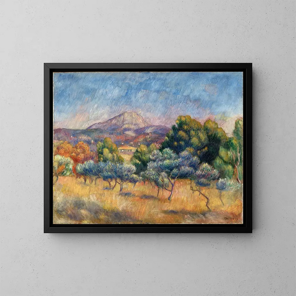 Mont Sainte-Victoire - Pierre-Auguste Renoir — ingelijst kunstwerk aan de muur