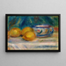 Natuurstudie: drie citroenen en een kopje - Pierre-Auguste Renoir — ingelijst kunstwerk aan de muur