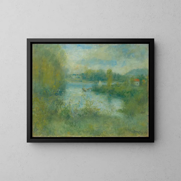 van het kleine arm van de Seine in Argenteuil - Pierre-Auguste Renoir — ingelijst kunstwerk aan de muur