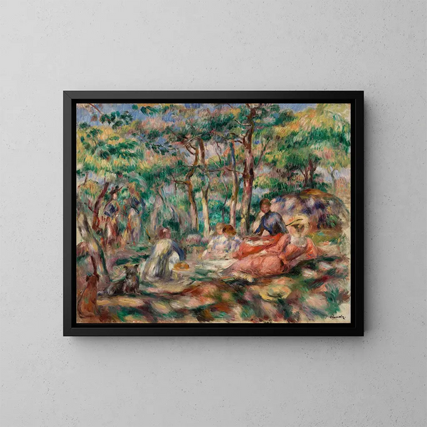 Lunch op het gras - Pierre-Auguste Renoir — ingelijst kunstwerk aan de muur